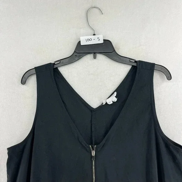 Ingrid & Isabel Maternity Jumpsuit Women's Sz M Black V-Neck Zip Front Stretch - Picture 11 of 11